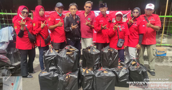 PDIP Konsisten Hadir untuk Wong Cilik, PAC Kenjeran Gelar Jum’at Berkah